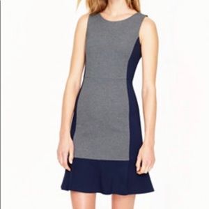 J. Crew Colorblock Sheath Dress - Gray Navy - 4 - Worn Once